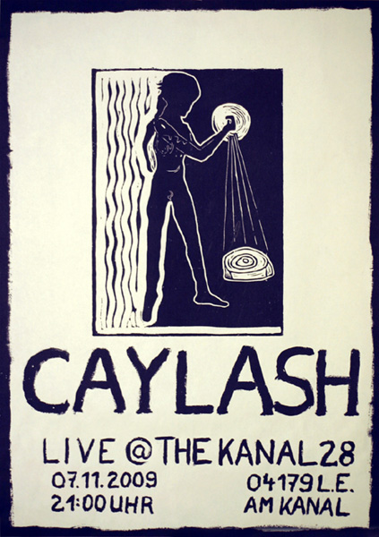 Siebdruck Plakat Konzert Caylash
